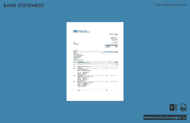 Germany Sparkasse Miltenberg-Obernburg bank statement word sample preview